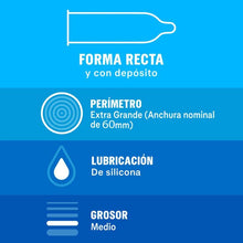 Prezervative Durex Natural XL, extra grande fit, 60 mm, 1 cutie x 12 buc