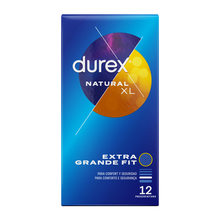 Prezervative Durex Natural XL, extra grande fit, 60 mm, 1 cutie x 12 buc