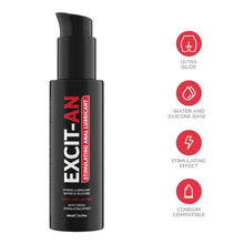Lubrifiant anal EXCIT-AN, formulă hibridă pe bază de apă și silicon, cu efect de răcire, 100 ml