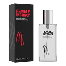Parfum cu feromoni pentru bărbați FEMALE INSTINCT, cu note de citrice, trandafir și mușchi de ștejar, negru, 30 ml