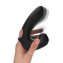 Vibrator IBIZA Thimble Finger Clit Stimulator & Vibrator, cu stimulare dubla, 10 functii de aspirare clitoridiana, 10 functii de vibratie, negru