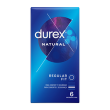 Prezervative Durex Natural, regular fit, 56 mm, 1 cutie x 6 buc
