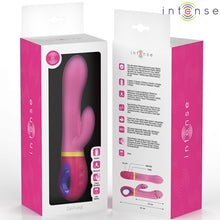 Vibrator rabbit INTENSE DAPHNE, pentru stimularea clitorisului și punctului G, 9 funcții de vibrație, lungime inserabilă 12.7 cm, roz