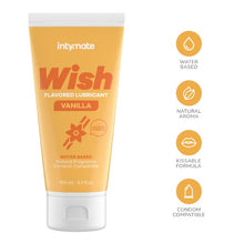 Lubrifiant cu aromă INTYMATE Wish Vanilla, formulă naturală pe bază de apă, aromă de vanilie, 100 ml