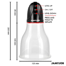Pompa electrica pentru testicule JAMYJOB Xpand Lite, pentru stimulare si masaj testicular, 3 viteze ajustabile, transparenta