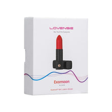 Vibrator bullet LOVENSE - EXOMOON, control prin aplicatie, 10 moduri presetate, selectabile direct de pe dispozitiv, culoarea negru si rosu, 11.50 cm