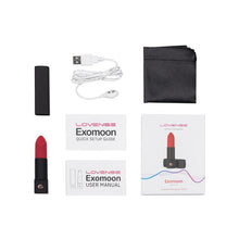 Vibrator bullet LOVENSE - EXOMOON, control prin aplicatie, 10 moduri presetate, selectabile direct de pe dispozitiv, culoarea negru si rosu, 11.50 cm