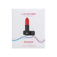 Vibrator bullet LOVENSE - EXOMOON, control prin aplicatie, 10 moduri presetate, selectabile direct de pe dispozitiv, culoarea negru si rosu, 11.50 cm