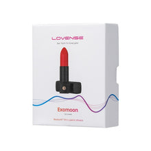 Vibrator bullet LOVENSE - EXOMOON, control prin aplicatie, 10 moduri presetate, selectabile direct de pe dispozitiv, culoarea negru si rosu, 11.50 cm