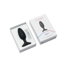 Plug anal LOVENSE - HUSH 2, control prin aplicatie, cu 10 functii de vibrare, 4.45 cm, culoarea negru(mediu)