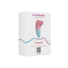 Stimulator LOVENSE - TENERA2, pentru stimularea clitorisului, cu pulsatii de aer oferind o senzatie de aspiratie pulsanta, culoare roz cu albastru, 15.60 cm