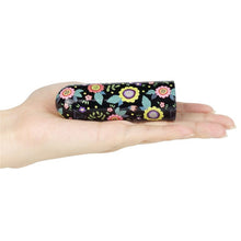 Vibrator tip Bullet LoveToy - Diana Massager, pentru stimularea clitorisului, negru cu flori