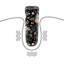 Vibrator tip Bullet LoveToy - Diana Massager, pentru stimularea clitorisului, negru cu flori