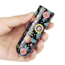 Vibrator tip Bullet LoveToy - Diana Massager, pentru stimularea clitorisului, negru cu flori