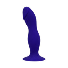 Dildo LOVING JOY 6” Silicone Dildo, bază cu ventuză pentru fixare, compatibil cu ham strap-on, lungime 15 cm, albastru