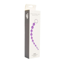 Rozariu anal LovingJoy - Love Beads, din silicon, mov, 32 cm