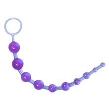 Rozariu anal LovingJoy - Love Beads, din silicon, mov, 32 cm