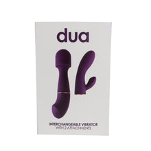 Vibrator LovingJoy - DUA, doua accesorii interschimbabile, silicon, roz, Rabbit - 21 x 4.25 cm / Wand - 19 x 4.75 cm