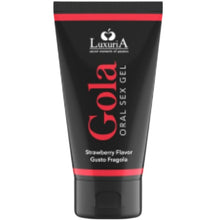 Gel pentru sex oral LUXURIA Gola Strawberry, pe bază de apă, cu aromă naturală de căpșuni, 50 ml