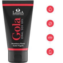 Gel pentru sex oral LUXURIA Gola Strawberry, pe bază de apă, cu aromă naturală de căpșuni, 50 ml