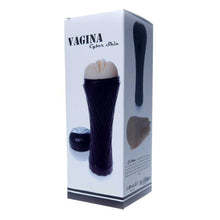 Masturbator B-SERIES Cyber Skin, pentru stimulare vaginala reala, control telecomanda, 7 functii vibrare, 23.5 cm, negru