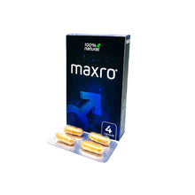 Capsule MAXRO, pentru imbunatatirea performantelor sexuale, cresterea apetitului sexual si erectie, pentru barbati, 4 buc
