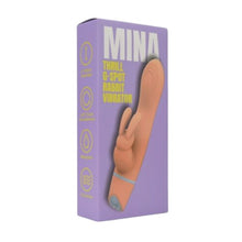 Vibrator rabbit LovingJoy MINA THRILL G-SPOT, din silicon, 5 funcții de vibrație, rezistent la apă, culoare portocaliu(N12559)