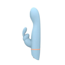 Vibrator rabbit LovingJoy MINA HAIL COME HITHER, din silicon, 5 funcții de vibrație, rezistent la apă, culoare albastru(N12562)