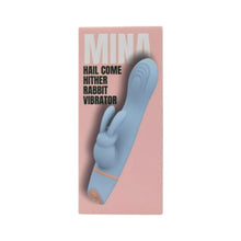 Vibrator rabbit LovingJoy MINA HAIL COME HITHER, din silicon, 5 funcții de vibrație, rezistent la apă, culoare albastru(N12562)