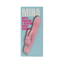 Vibrator rabbit LovingJoy MINA RIPPLE, din silicon, cu funcție de rotație, 5 funcții de vibrație, rezistent la apă, culoare roz(N12561)