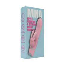 Vibrator rabbit LovingJoy MINA RIPPLE, din silicon, cu funcție de rotație, 5 funcții de vibrație, rezistent la apă, culoare roz(N12561)