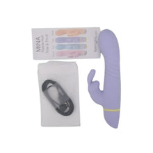 Vibrator rabbit LovingJoy MINA TIDE, din silicon, cu funcție de penetrare, 5 funcții de vibrație, rezistent la apă, culoare mov(N12560)