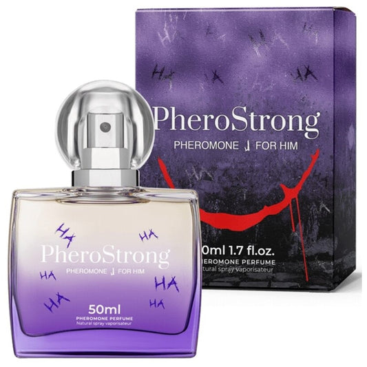 Parfum cu feromoni PHEROSTRONG J, pentru bărbați, note de iris nobil, ambră gri și ienupăr de Virginia, 50 ml