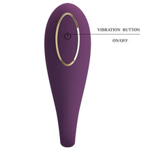 Vibrator PRETTY LOVE - AUGUST, pentru dubla placere, cu aplicație, 12 functii de vibrare, mov