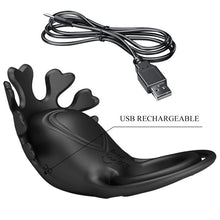 Inel vibrator pentru penis PRETTY LOVE - RUBEN, din silicon, negru, 7 functii de vibrare