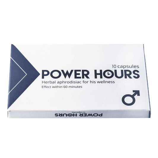 Capsule Power hours, pentru potenta, erectii dure, impotriva ejacularii, 1 cutie x 10 buc (PTS)