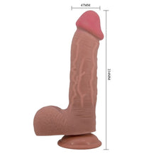 Dildo realistic BAILE - SLIDING SKIN, culoarea pielii, 23.4 cm