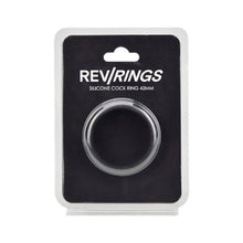 Inel pentru penis RevRings - Cock Ring, pentru stimularea erectiei, din silicon, negru, 42mm