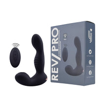 Vibrator pentru prostata RevPro - 10 Function Remote Controlled Prostate Massager, 10 cm, culoarea neagra