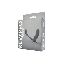 Plug anal RevPro - Vibrating Prostate Massager with Cock Ring, din silicon, 10.5 cm, culoarea neagra