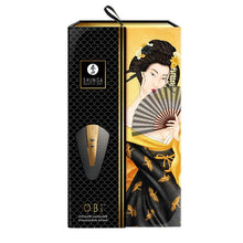 Vibrator Shunga - Obi Black, pentru clitoris, 5 niveluri de intesitate si 10 functii de vibratie, 11.5 cm, negru