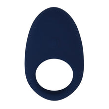 Inel vibrator pentru penis TABOOBOO Between You and Me, din silicon cu striații, rezistent la apă, albastru