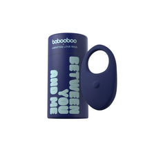 Inel vibrator pentru penis TABOOBOO Between You and Me, din silicon cu striații, rezistent la apă, albastru