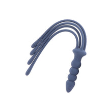 Plug anal cu bici TABOOM - Whip & Plug, din silicon, albastru
