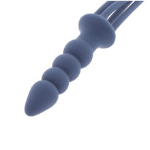 Plug anal cu bici TABOOM - Whip & Plug, din silicon, albastru