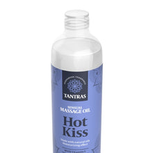 Ulei de masaj TANTRAS Hot Kiss, cu vitamina E și uleiuri naturale, aromă de lămâie, pin și trandafir, 150 ml (albastru)