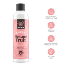 Ulei de masaj TANTRAS Pleasure Fruit, cu vitamina E și uleiuri naturale, aromă de patchouli și vanilie, 150 ml (roz)