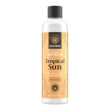 Ulei de masaj TANTRAS Tropical Sun, cu vitamina E și uleiuri naturale, aromă de citrice și lavandă, 150 ml (galben)