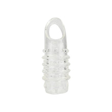 Manson RevSleeves - Textured Penis Sleeve with Ball Loop, pentru stimulare intensă și ingroșare, transparent