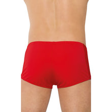 Boxeri sexy SOFTLINE Shorts 4515, lenjerie erotică pentru bărbați cu secțiune frontală din plasă, culoare roșu, mărime XL